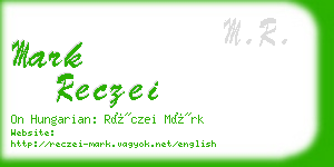 mark reczei business card